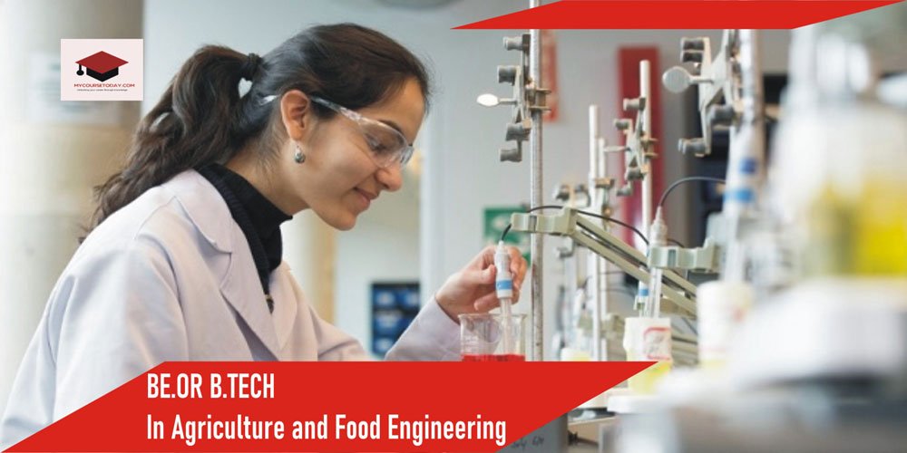 B.E. Or B.Tech Agricultural and Food Engineering